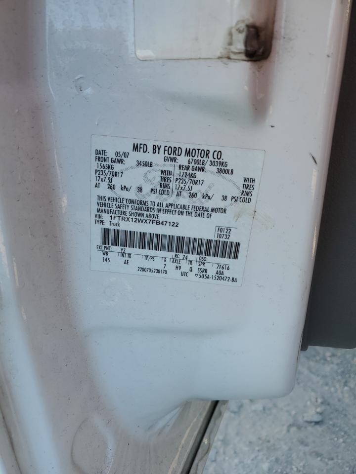 1FTRX12WX7FB47122 2007 Ford F150