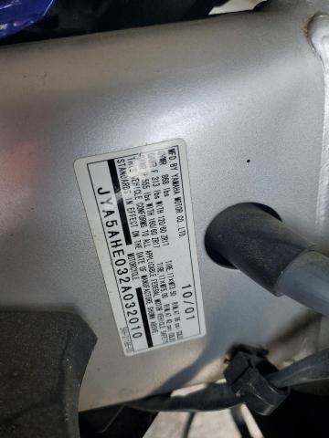 2002 YAMAHA YZF600 R JYA5AHE032A032010