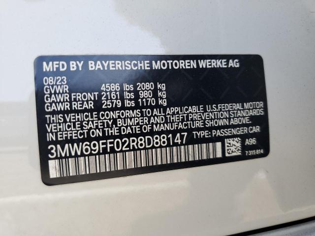 2024 BMW 330I VIN: 3MW69FF02R8D88147 Lot: 57105674