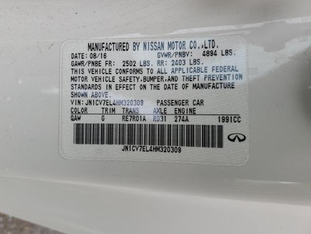 2017 INFINITI Q60 BASE JN1CV7EL4HM320309