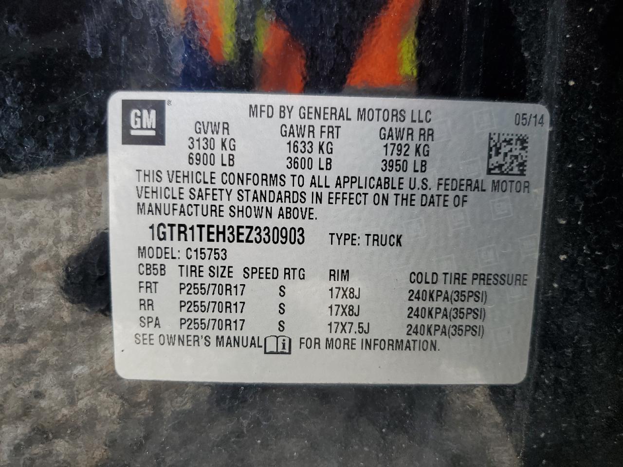 1GTR1TEH3EZ330903 2014 GMC Sierra C1500