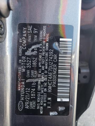2013 Hyundai Accent Gls VIN: KMHCT4AE7DU274392 Lot: 53448434