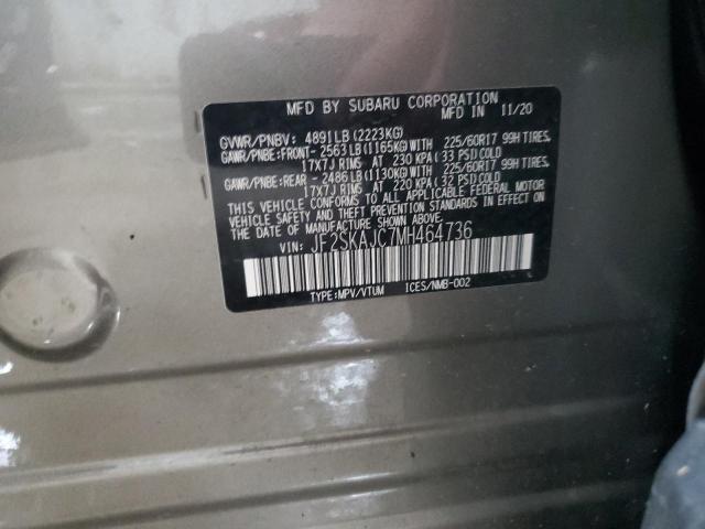 2021 Subaru Forester Premium VIN: JF2SKAJC7MH464736 Lot: 54882014