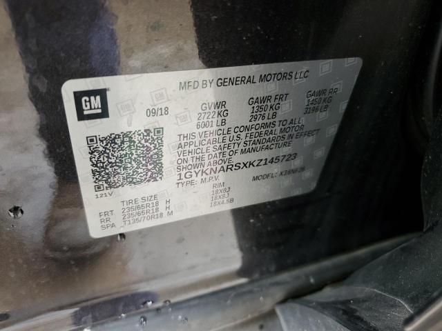 2019 Cadillac Xt5 VIN: 1GYKNARSXKZ145723 Lot: 55750954