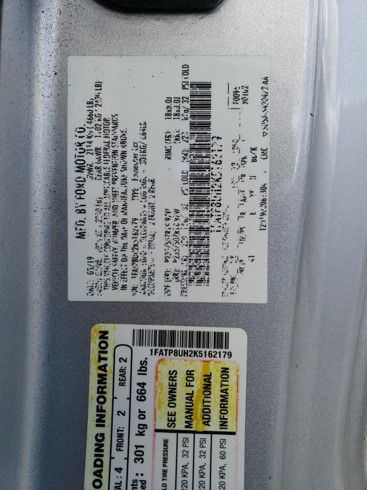 1FATP8UH2K5162179 2019 Ford Mustang