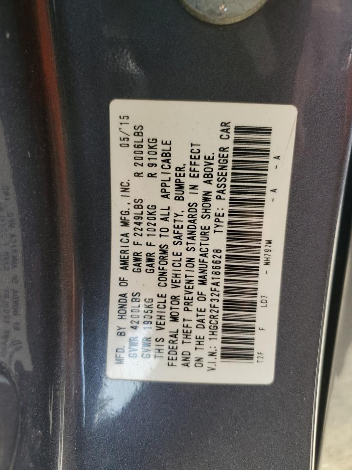 1HGCR2F32FA186628 2015 Honda Accord Lx