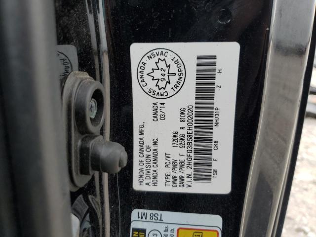 2014 Honda Civic Lx VIN: 2HGFG3B58EH002020 Lot: 55958914