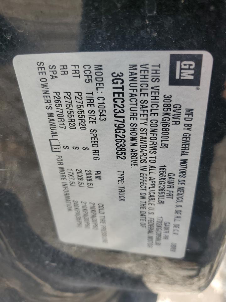 3GTEC23J79G263852 2009 GMC Sierra C1500 Sle