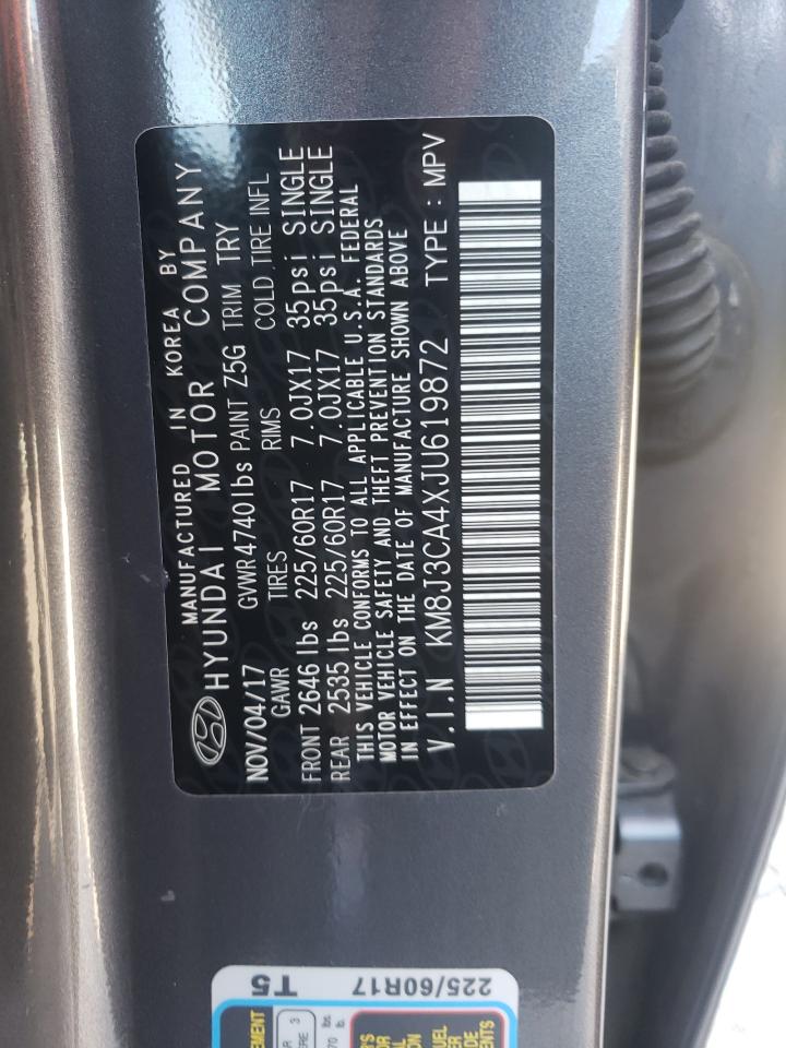 KM8J3CA4XJU619872 2018 Hyundai Tucson Sel