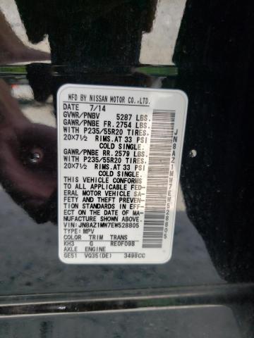 2014 Nissan Murano S VIN: JN8AZ1MW7EW528805 Lot: 54827594