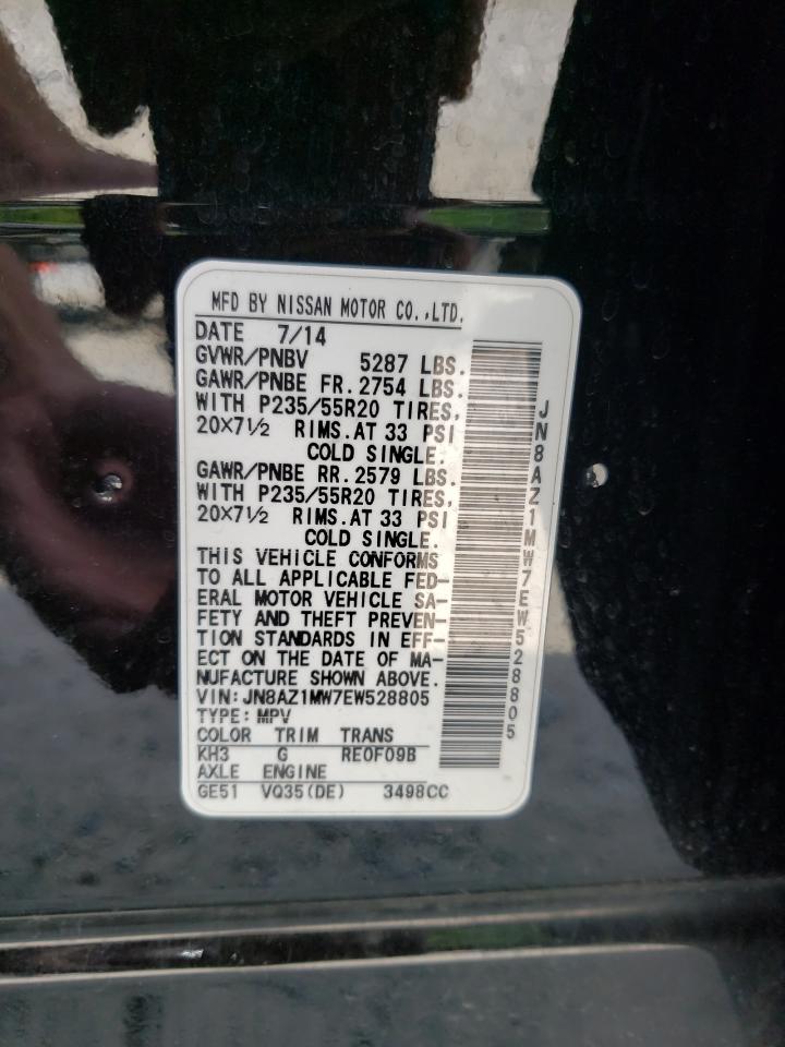 JN8AZ1MW7EW528805 2014 Nissan Murano S