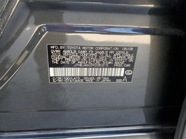 2009 Lexus Es 350 VIN: JTHBJ46G292280215 Lot: 56963794