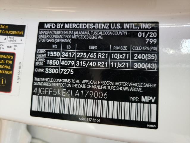 2020 Mercedes-Benz Gls 450 4Matic VIN: 4JGFF5KE4LA179006 Lot: 55319804