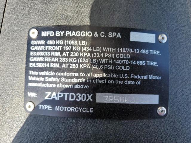 2024 Piaggio Mp3 530 Exclusive VIN: ZAPTD30X3R5000153 Lot: 55040864