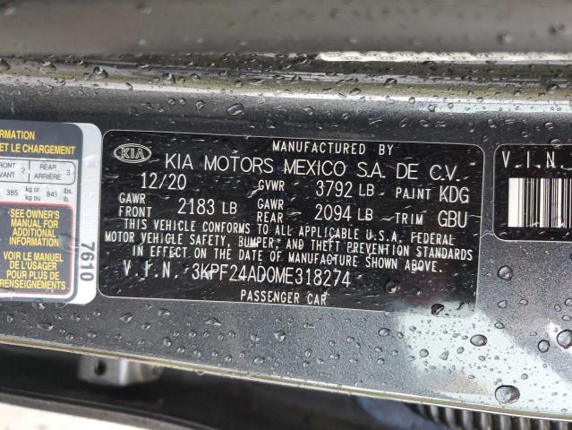 3KPF24AD0ME318274 Kia Forte FE 13