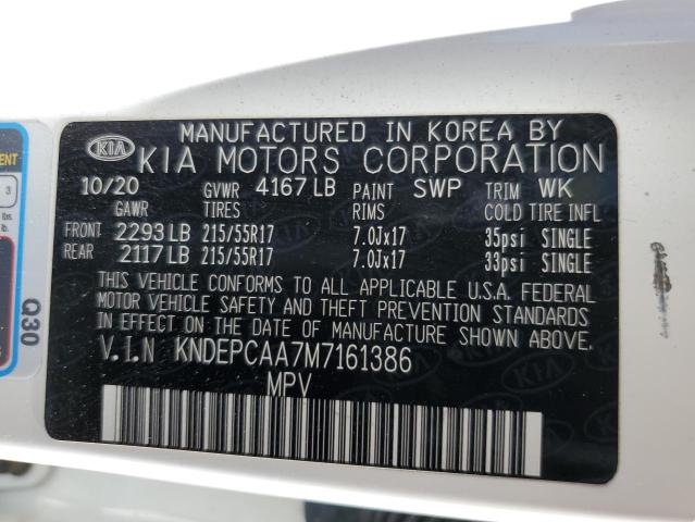 2021 Kia Seltos Lx VIN: KNDEPCAA7M7161386 Lot: 56470614