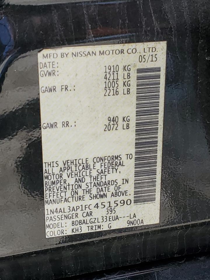 1N4AL3AP1FC451590 2015 Nissan Altima 2.5