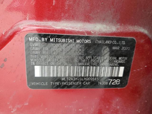 2020 Mitsubishi Mirage Es VIN: ML32A3HJ1LH009545 Lot: 51585684