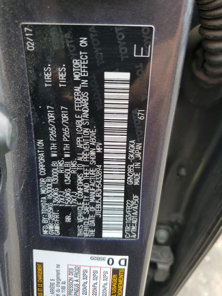 JTEBU5JR3H5433894 2017 Toyota 4Runner Sr5/Sr5 Premium