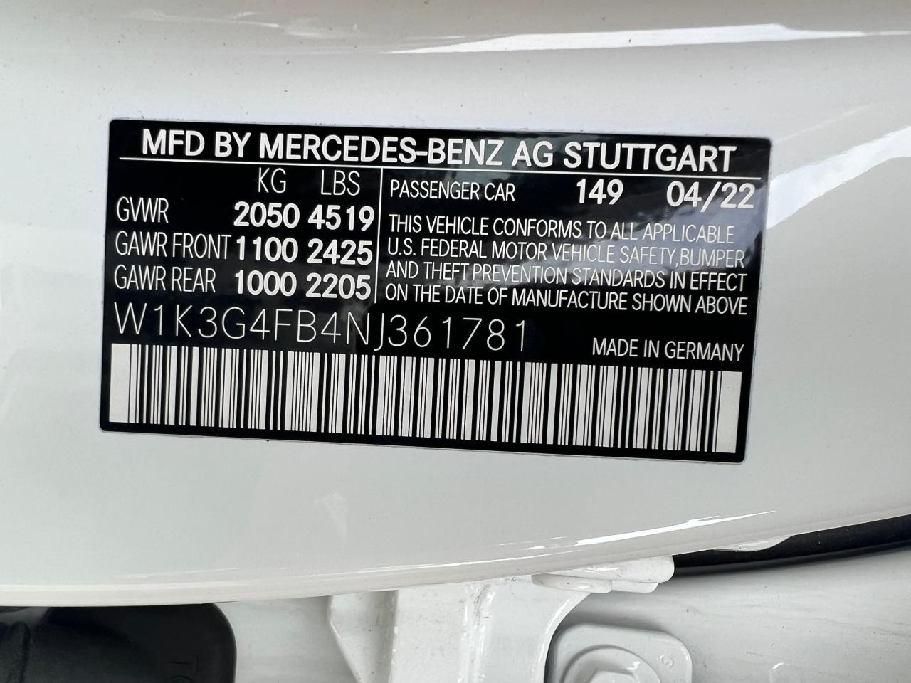 2022 Mercedes-Benz A 220 4Matic vin: W1K3G4FB4NJ361781