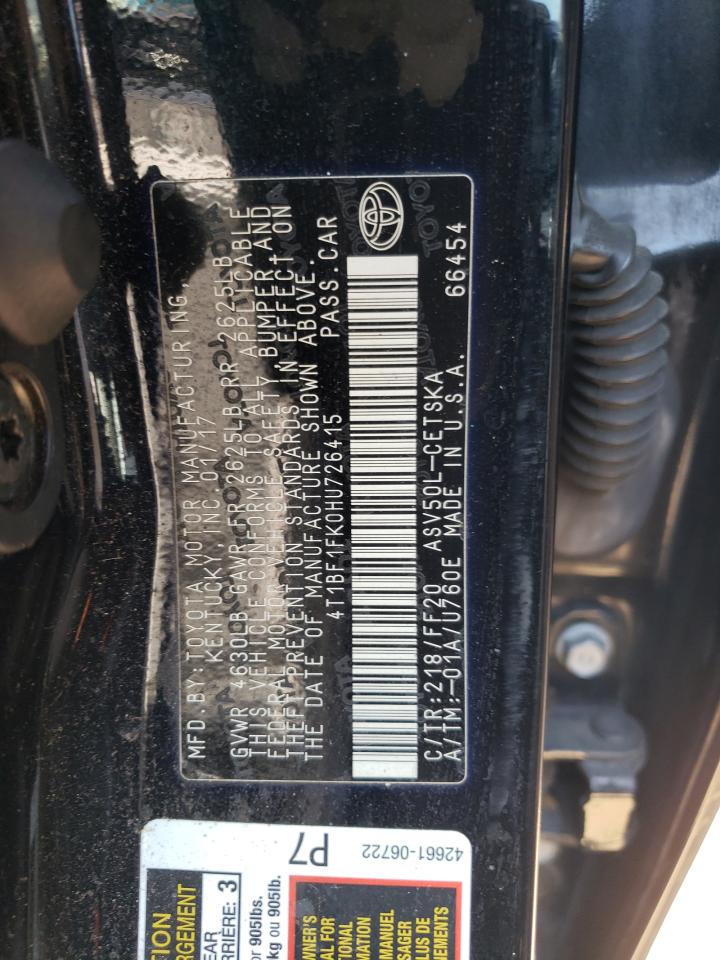 4T1BF1FK0HU726415 2017 Toyota Camry Le