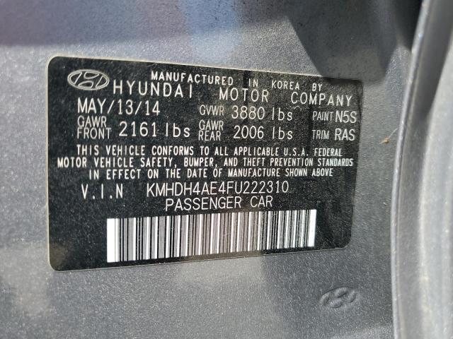 2015 Hyundai Elantra Se VIN: KMHDH4AE4FU222310 Lot: 53348294