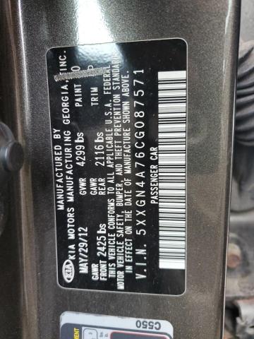 2012 Kia Optima Ex VIN: 5XXGN4A76CG087571 Lot: 53947664