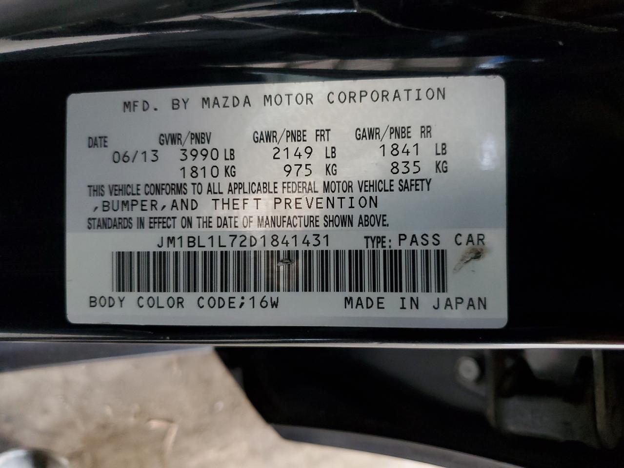 2013 Mazda 3 I vin: JM1BL1L72D1841431