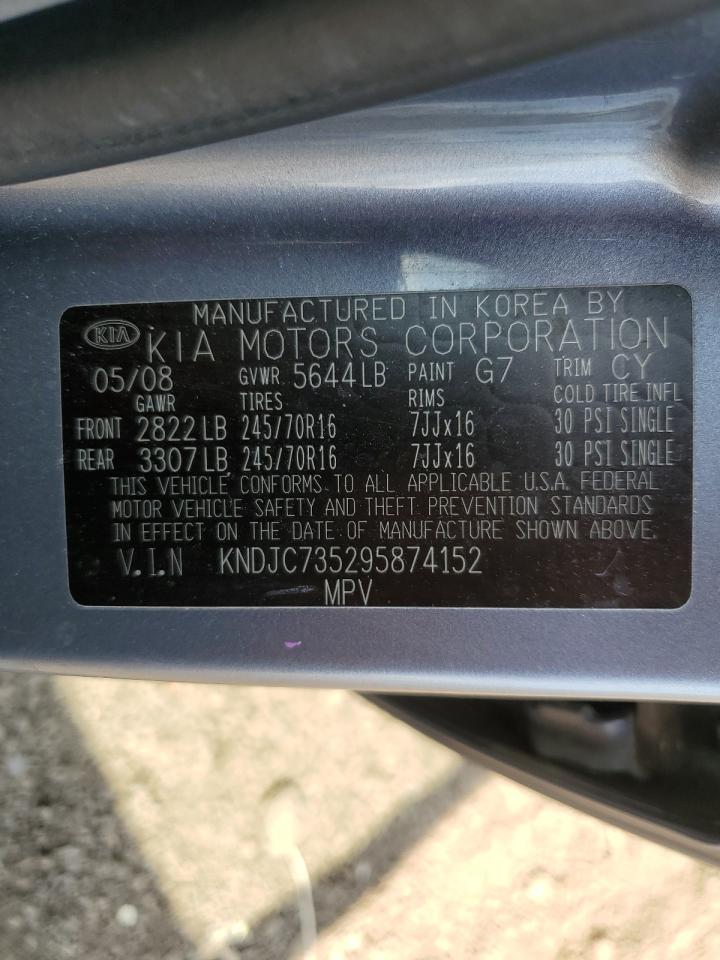 KNDJC735295874152 2009 Kia Sorento Lx