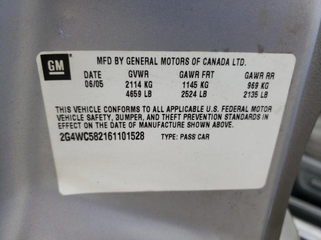 2006 Buick Lacrosse Cx VIN: 2G4WC582161101528 Lot: 55651834