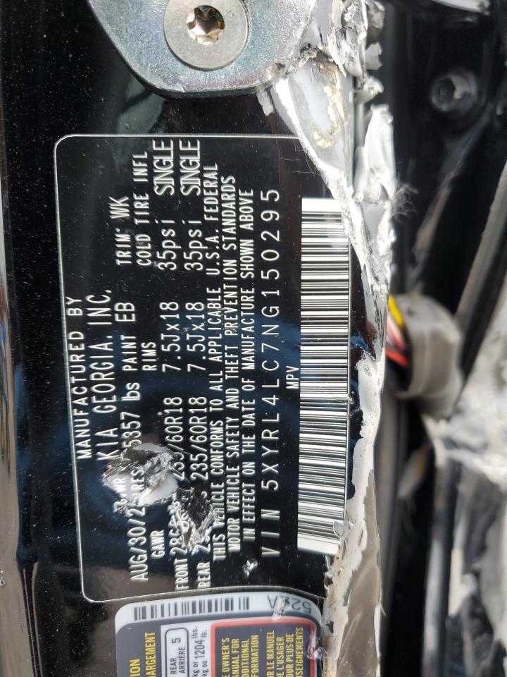 5XYRL4LC7NG150295 2022 Kia Sorento S