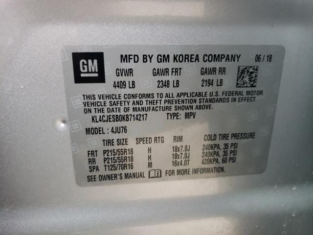 2019 Buick Encore Preferred VIN: KL4CJESB0KB714217 Lot: 55656694