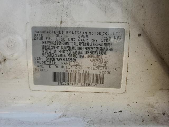 2015 NISSAN VERSA S - 3N1CN7APXFL822869