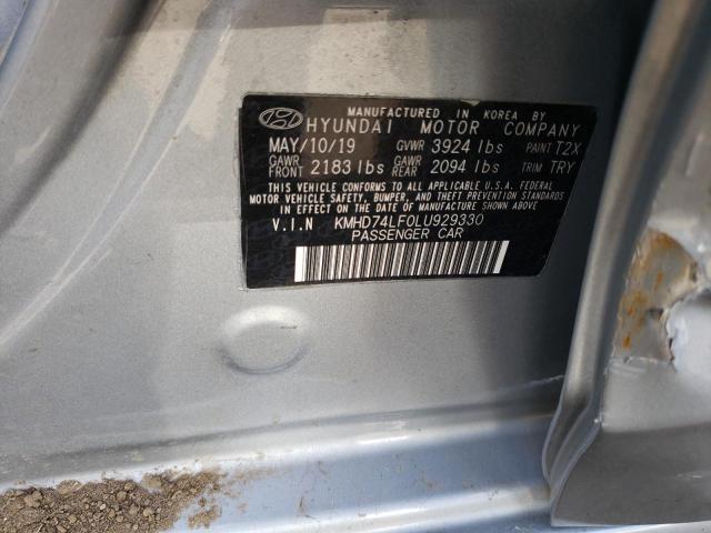 KMHD74LF0LU929330 2020 HYUNDAI ELANTRA - Image 12