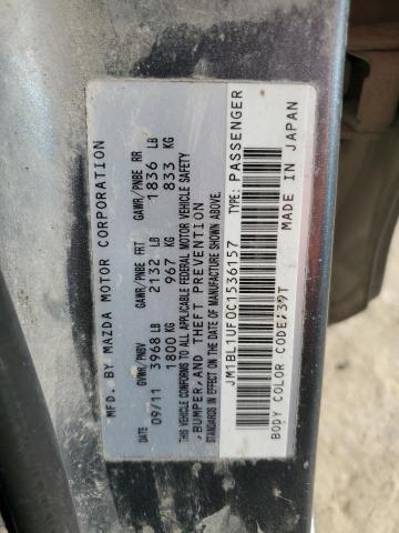2012 Mazda 3 I VIN: JM1BL1UF0C1536157 Lot: 56344914