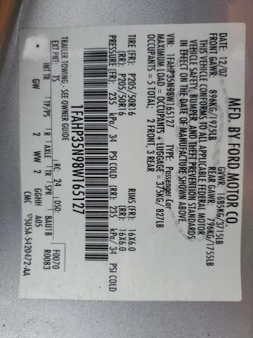 2008 Ford Focus Se VIN: 1FAHP35N98W165127 Lot: 56365544