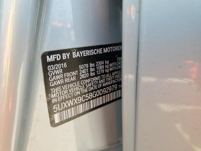 2016 BMW X3 xDrive28I VIN: 5UXWX9C58G0D92979 Lot: 53085354