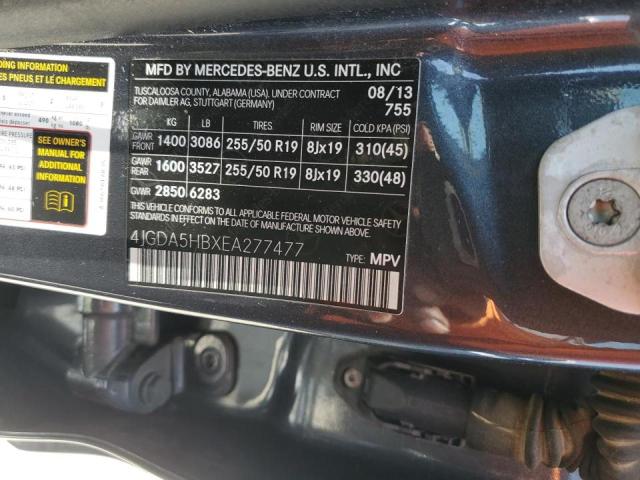 2014 Mercedes-Benz Ml 350 4Matic VIN: 4JGDA5HBXEA277477 Lot: 54799114