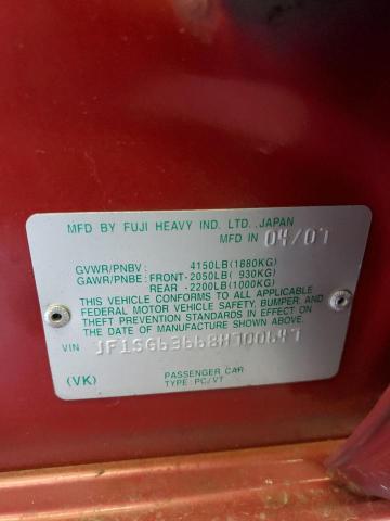 2008 Subaru Forester 2.5X VIN: JF1SG63668H700647 Lot: 51648494