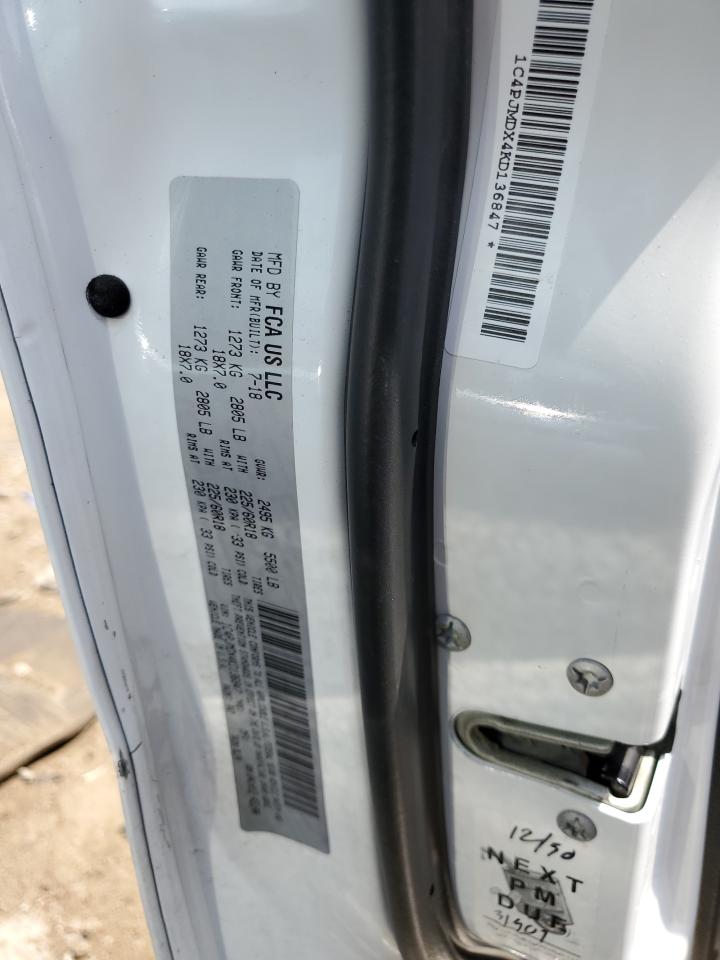 1C4PJMDX4KD136847 2019 Jeep Cherokee Limited