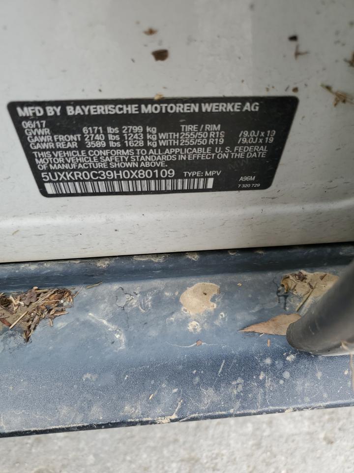 5UXKR0C39H0X80109 2017 BMW X5 xDrive35I