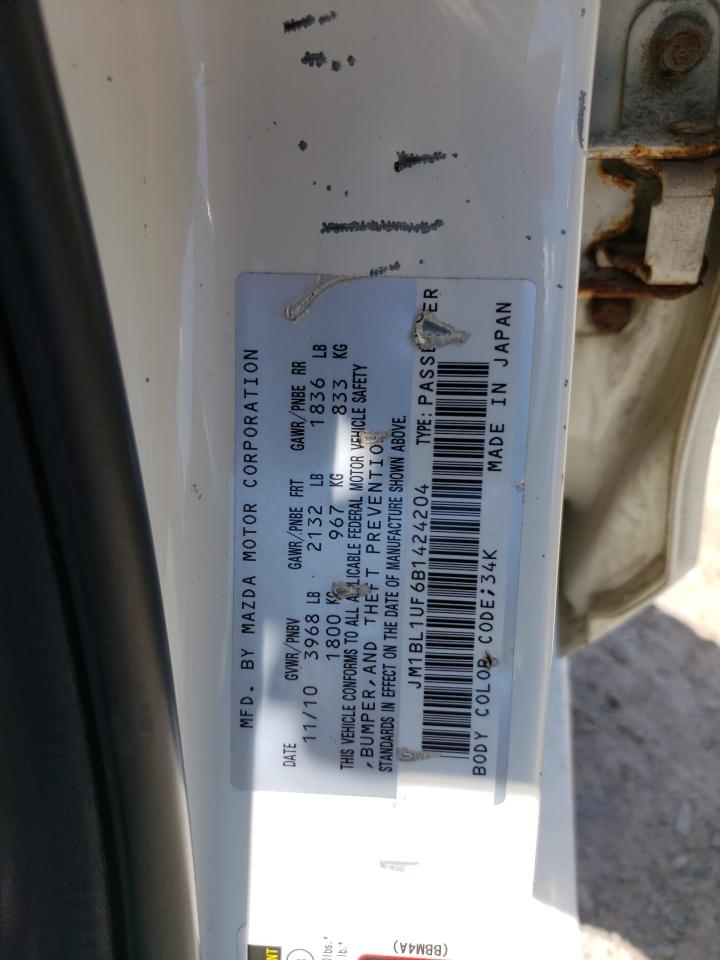 JM1BL1UF6B1424204 2011 Mazda 3 I