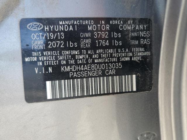 2013 Hyundai Elantra Gls VIN: KMHDH4AE8DU013035 Lot: 55293664