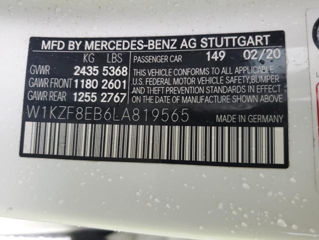 2020 MERCEDES-BENZ E 350 4MAT W1KZF8EB6LA819565  54882794