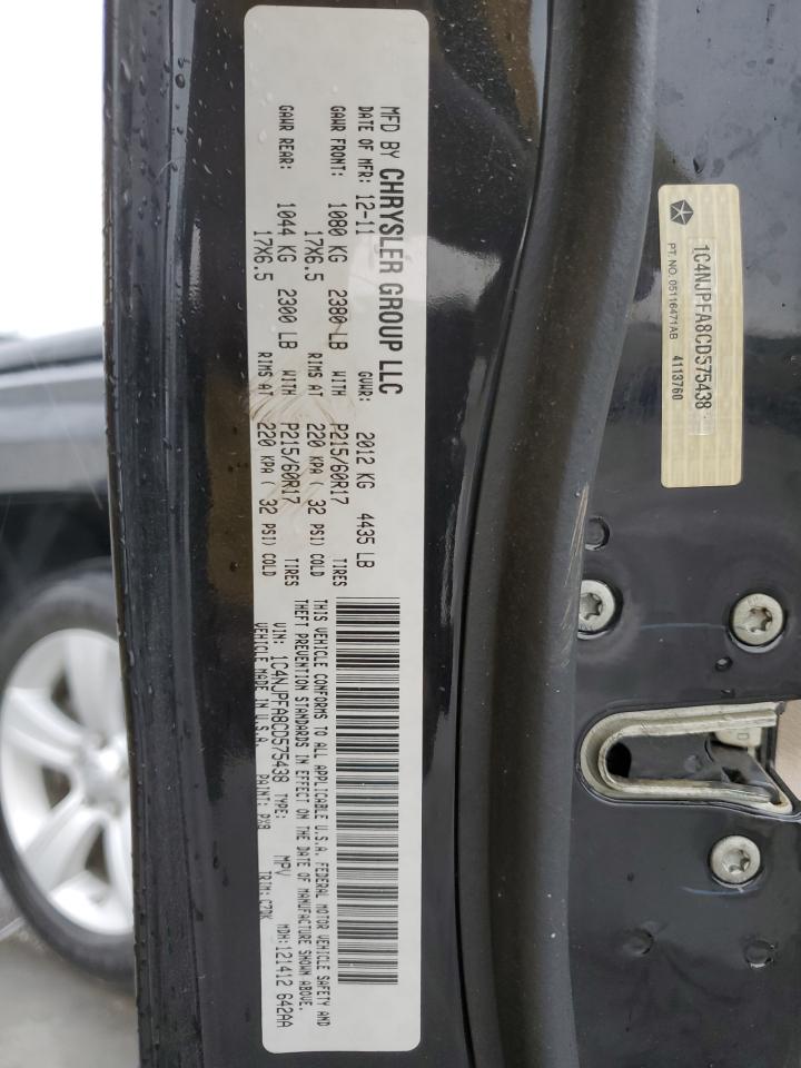 1C4NJPFA8CD575438 2012 Jeep Patriot Latitude