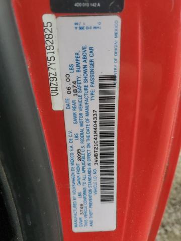 2001 Volkswagen New Beetle Gl VIN: 3VWBT21C41M404337 Lot: 56205954