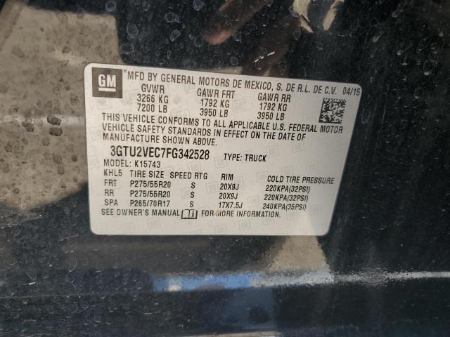 3GTU2VEC7FG342528 2015 GMC Sierra K1500 Slt