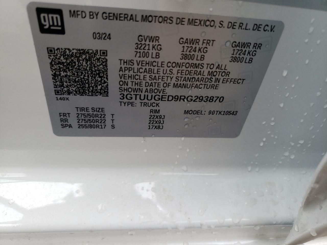 3GTUUGED9RG293870 2024 GMC Sierra K1500 Denali
