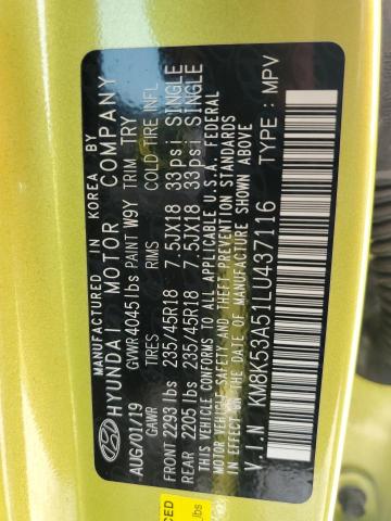 2020 HYUNDAI KONA ULTIM - KM8K53A51LU437116