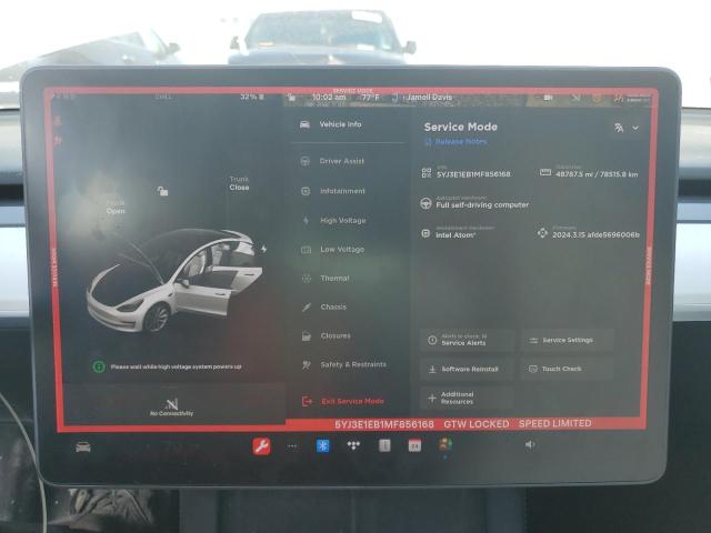 5YJ3E1EB1MF856168 2021 Tesla Model 3